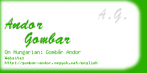 andor gombar business card