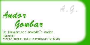 andor gombar business card